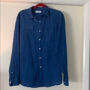 Men’s blue linen shirt medium